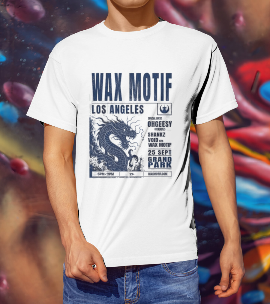 Wax Motif Los Angeles Grand Park Event With Ohgeesy September 25 2026 Dragon T-Shirt