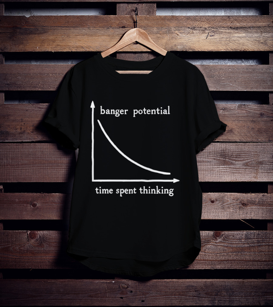 Banger Potential Time Spent Thinking Graph Curve T-Shirt
