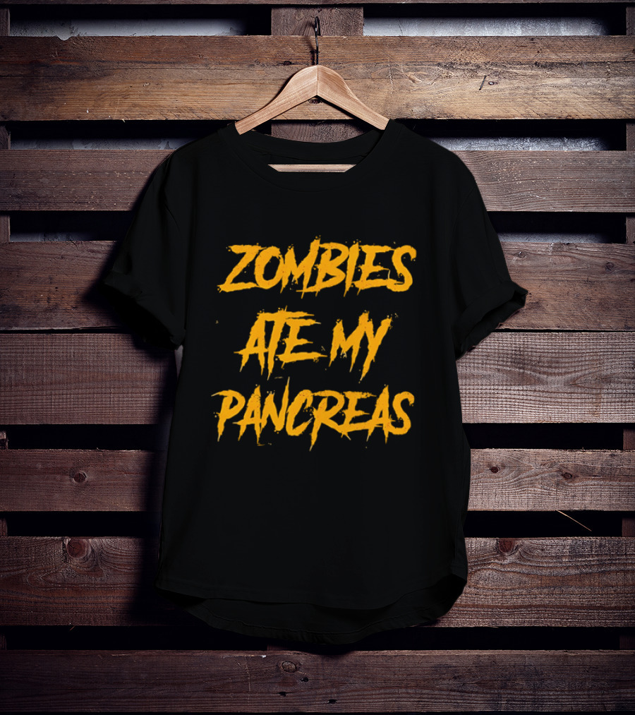 Zombies Ate My Pancreas Halloween Humor Trend T-Shirt