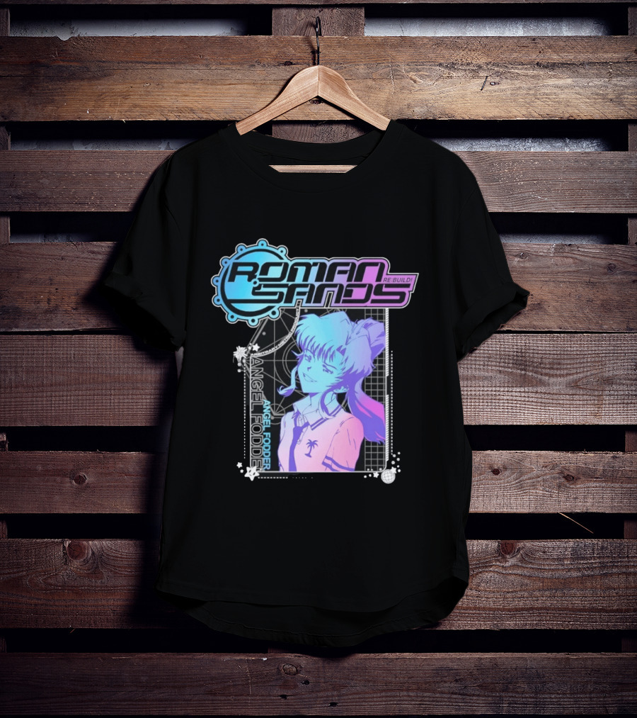 Roman Sands Re Build Angel Fodder Retro Anime Aesthetic T-Shirt