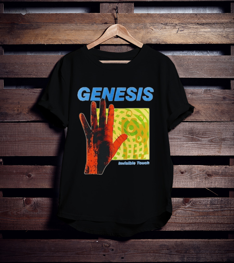 Genesis Invisible Touch Band Progressive Rock Album Cover Hand T-Shirt
