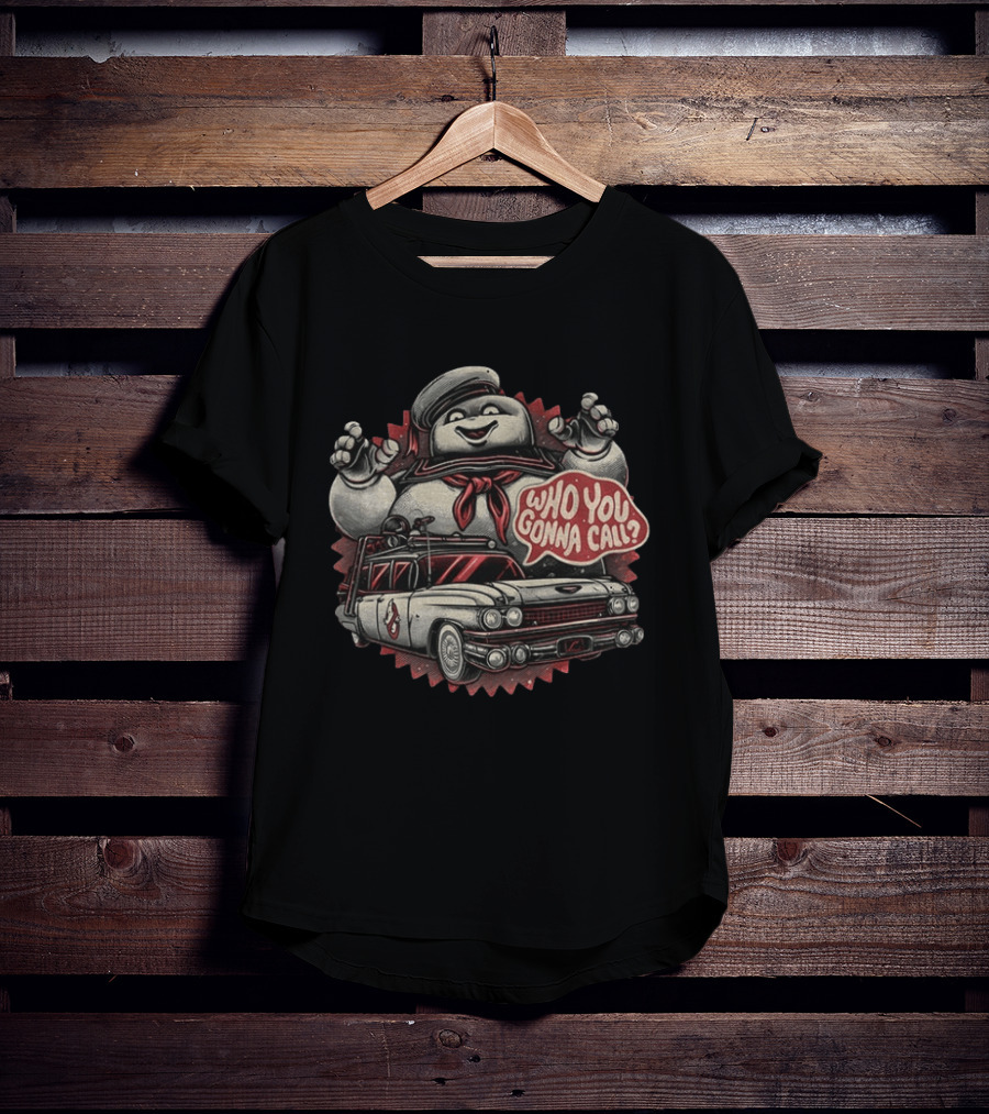 Ghostbusters Slimer Ecto 1 Who You Gonna Call Halloween T-Shirt