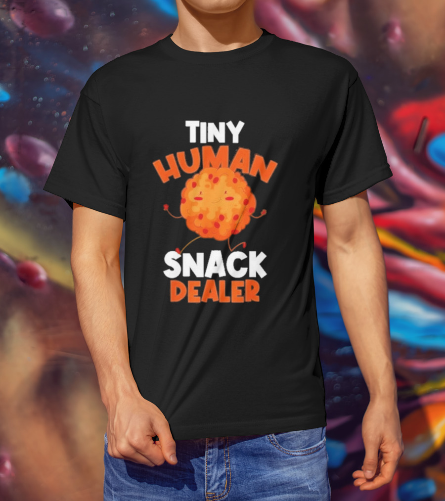 Tiny Human Snack Dealer Cookie Cute Fun Baby Outfit T-Shirt