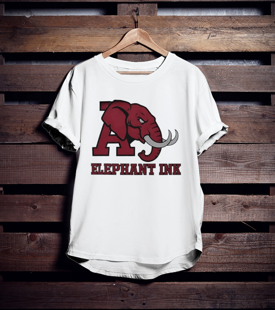 Alabama Crimson Tide Elephant Ink College Football T-Shirt
