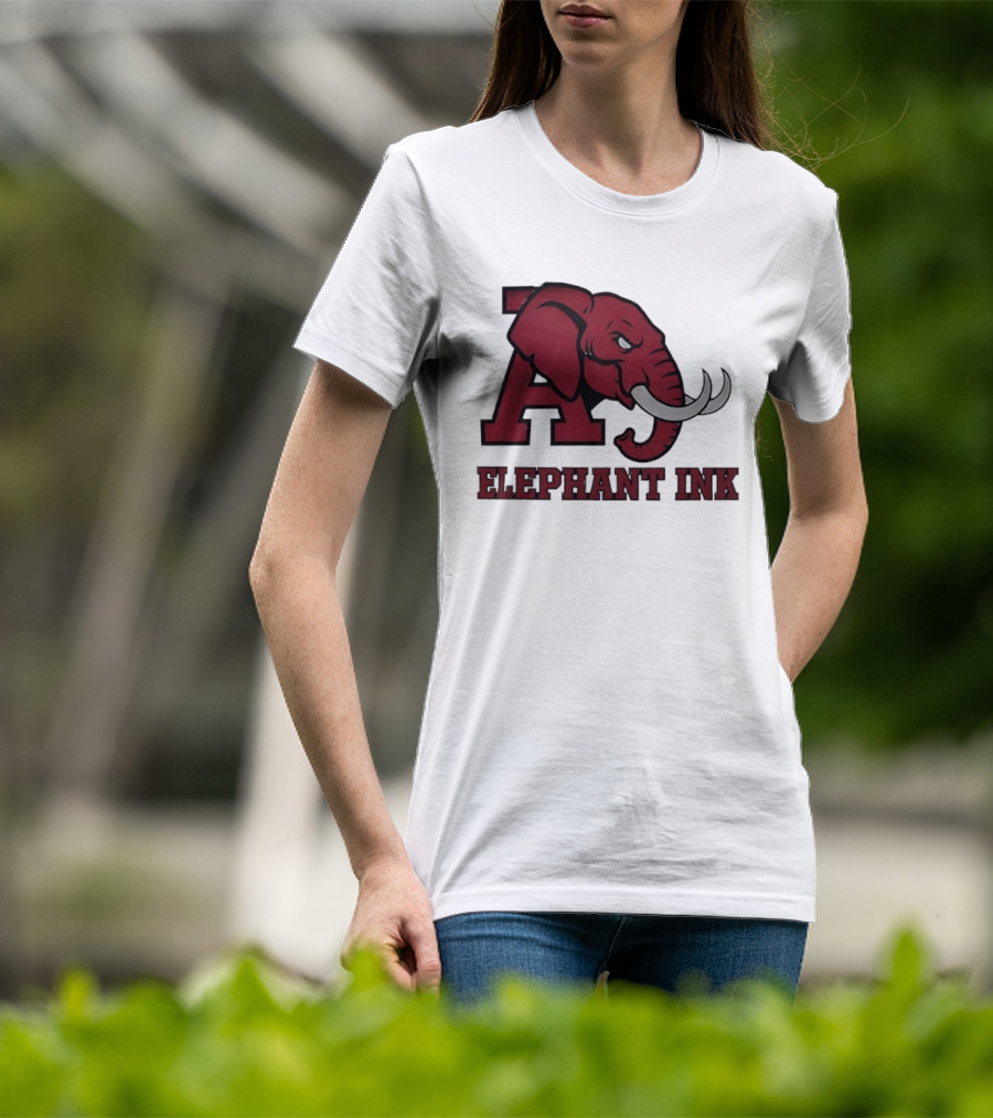 Alabama Crimson Tide Elephant Ink College Football T-Shirt