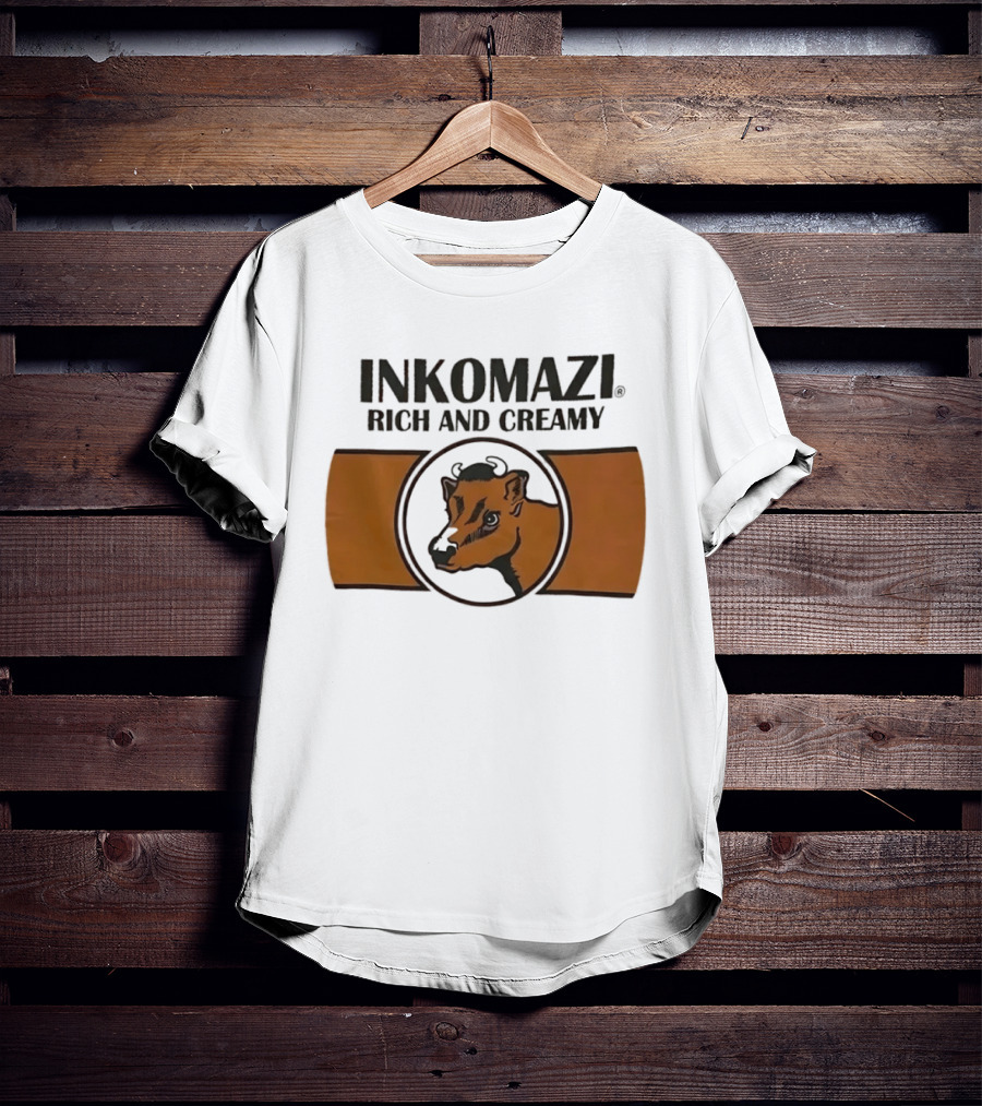 INKOMAZI Rich And Creamy Cow Dairy Iconic Branding T-Shirt