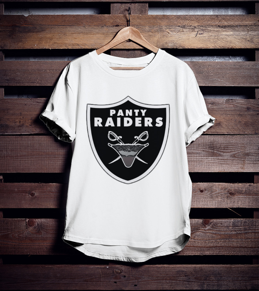 Las Vegas Panty Raiders Shield Swords And Underwear Crest T-Shirt