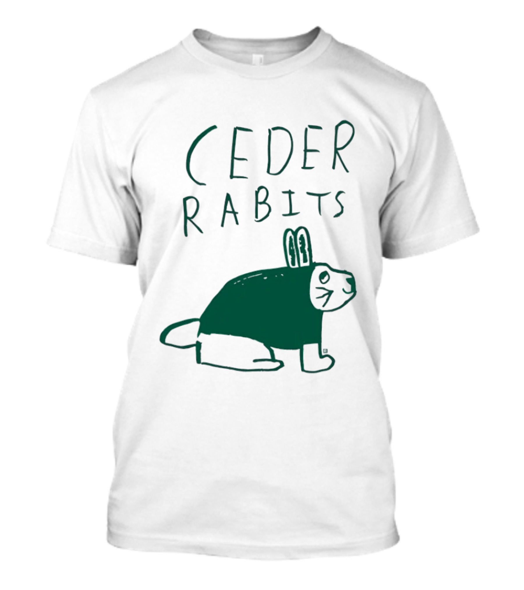 Ceder Rabits Hand Drawn Rabbit Bunny Sketch T-Shirt