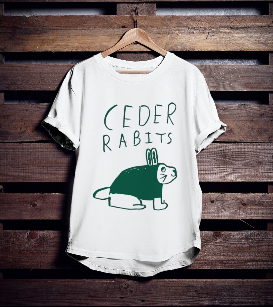 Ceder Rabits Hand Drawn Rabbit Bunny Sketch T-Shirt