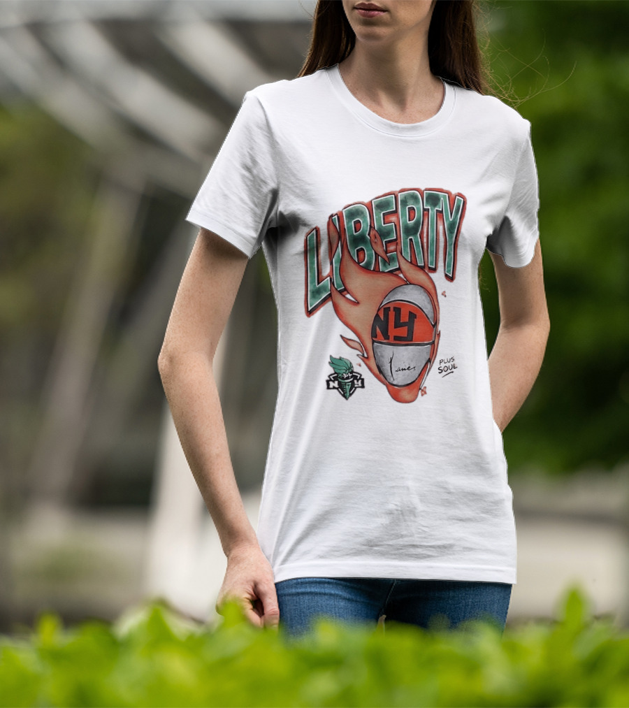 New York Liberty NY Basketball Plus Soul Flames T-Shirt