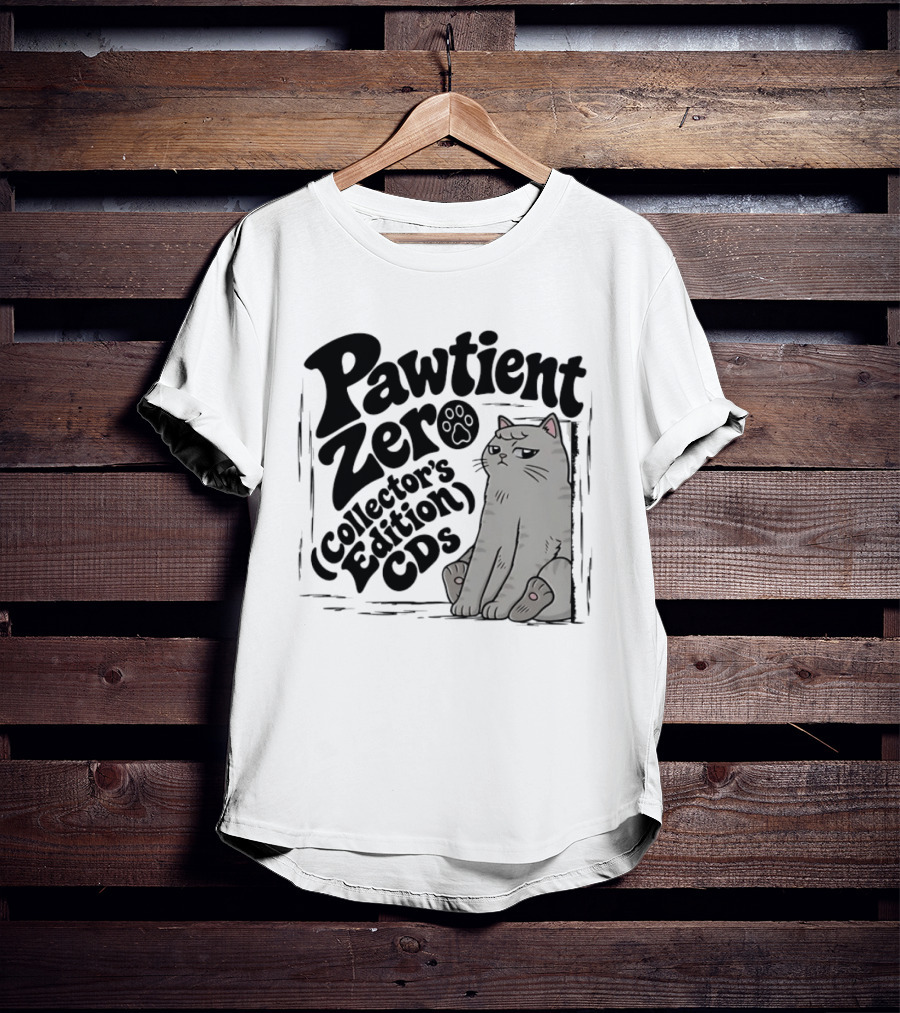 Pawtient Zero Collectors Edition CDs Cat T-Shirt