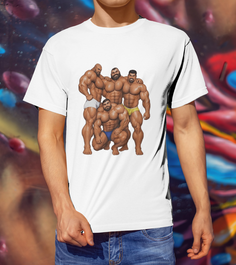 Group Of Muscular Bodybuilders Bodybuilding Fitness Champions T-Shirt