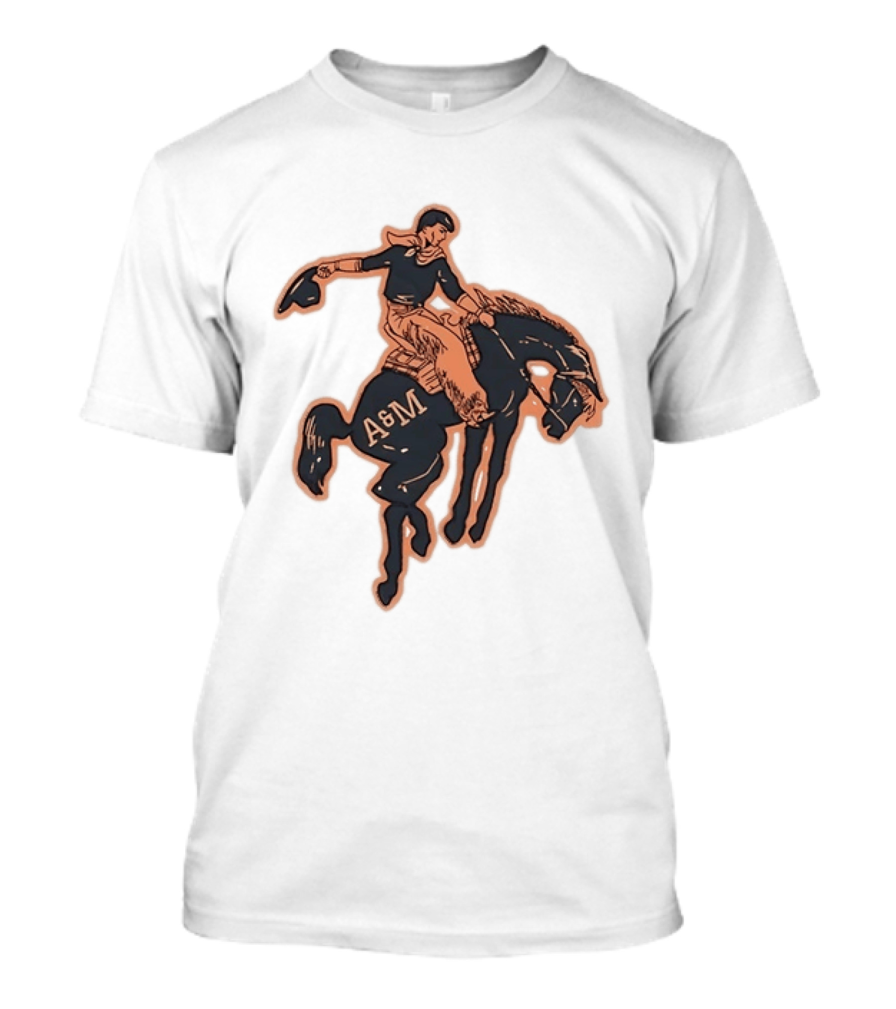 Texas A&M Aggies College Station Vintage Cowboy Riding A&M Horse T-Shirt
