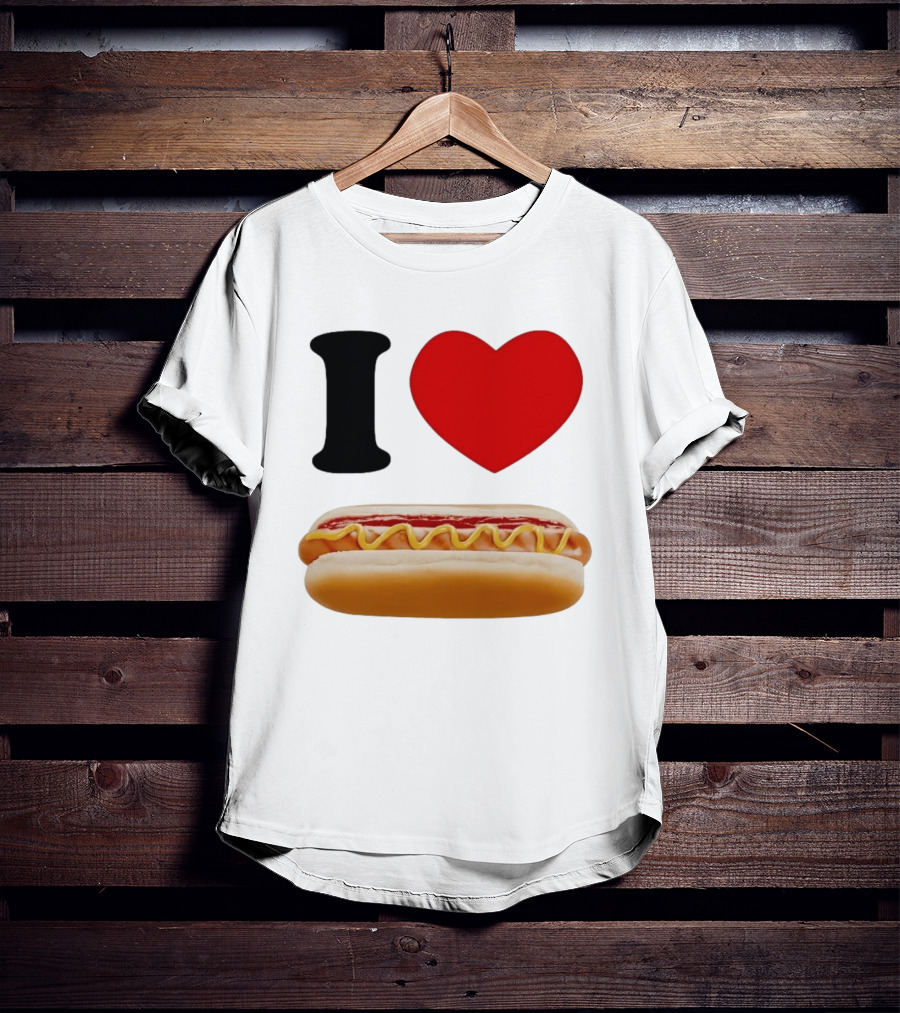 I Love Hot Dogs Summer Grilling Food T-Shirt