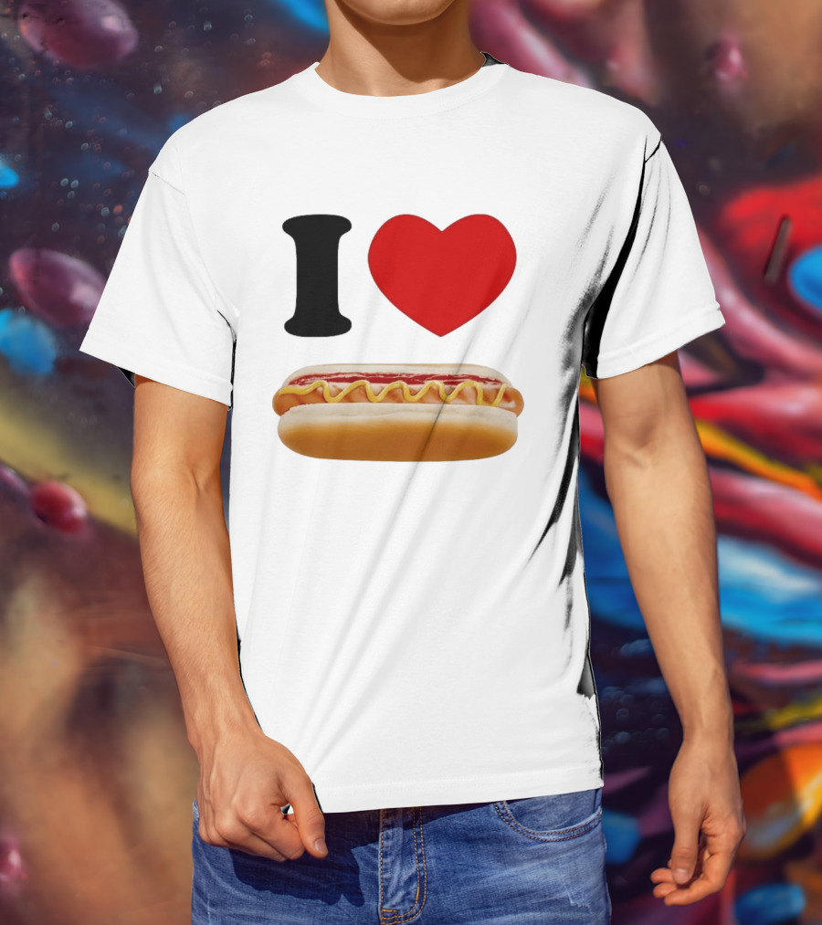 I Love Hot Dogs Summer Grilling Food T-Shirt
