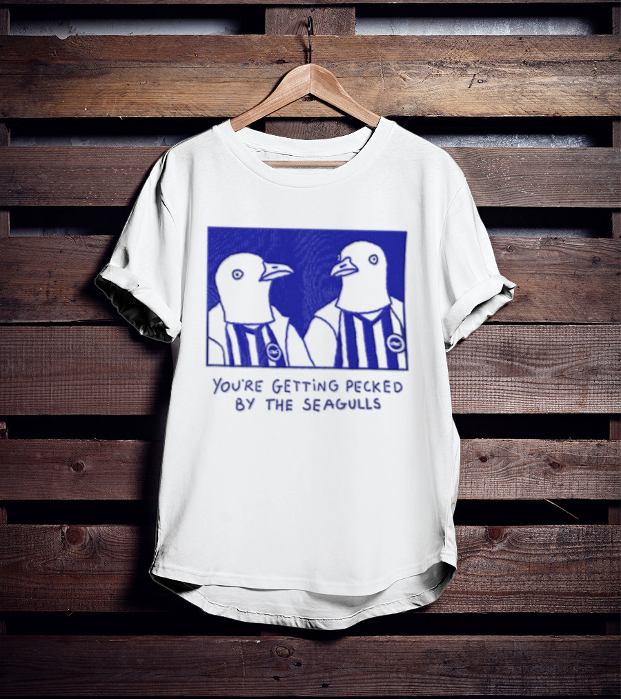 You're Getting Pecked By The Seagulls Striped Seagull T-Shirt
