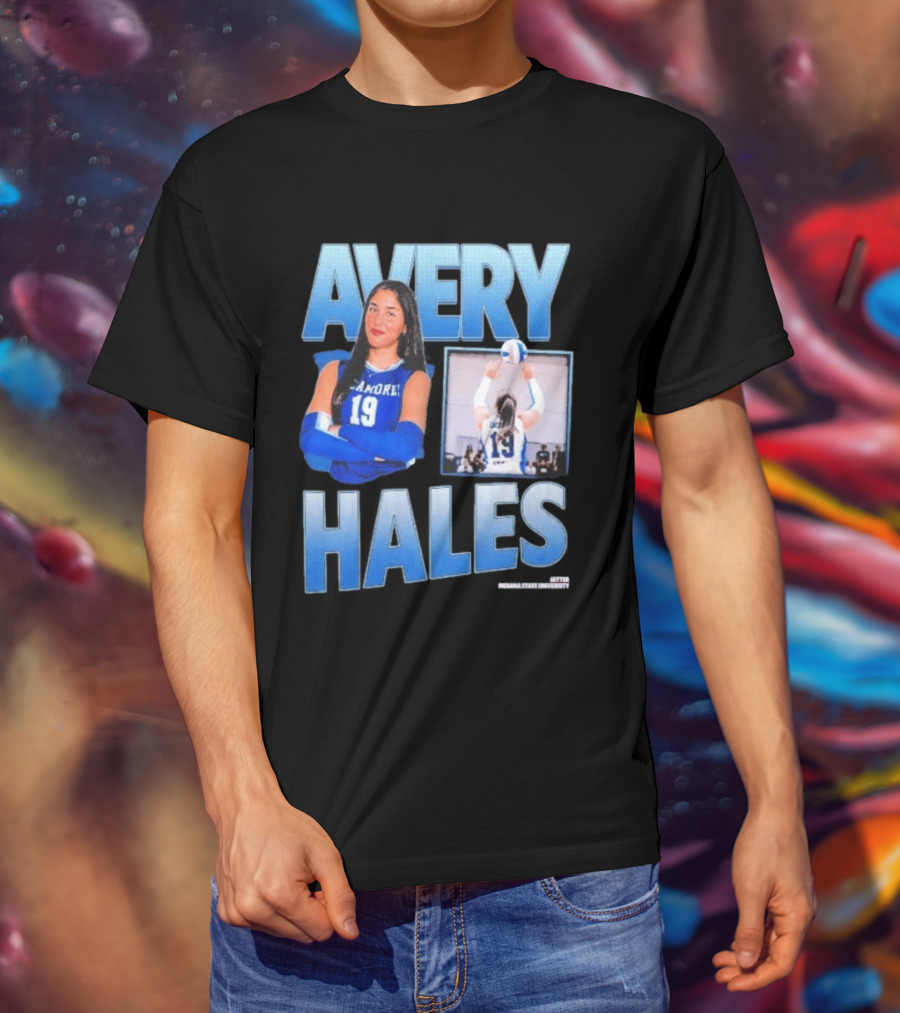 Avery Hales Indiana State Sycamores Volleyball No 19 Setter T-Shirt