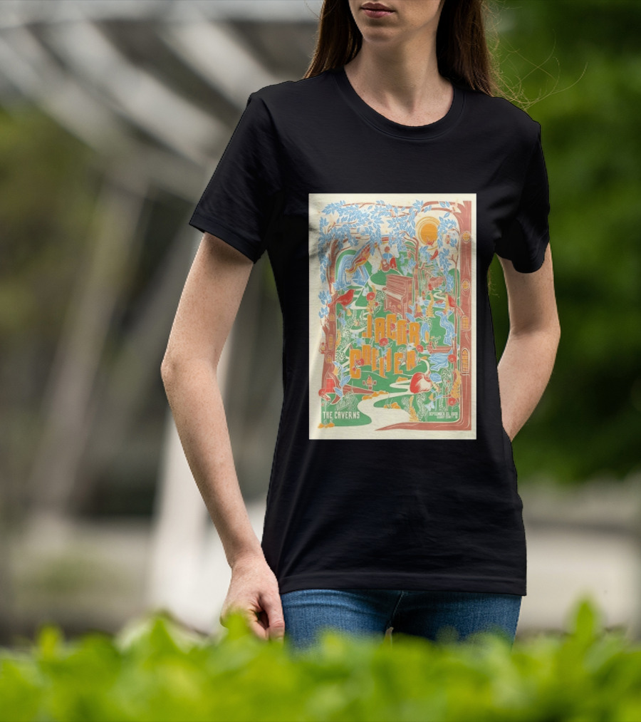 Jacob Collier The Caverns September 25 2026 Musical Forest Scene With Birds And Nature T-Shirt