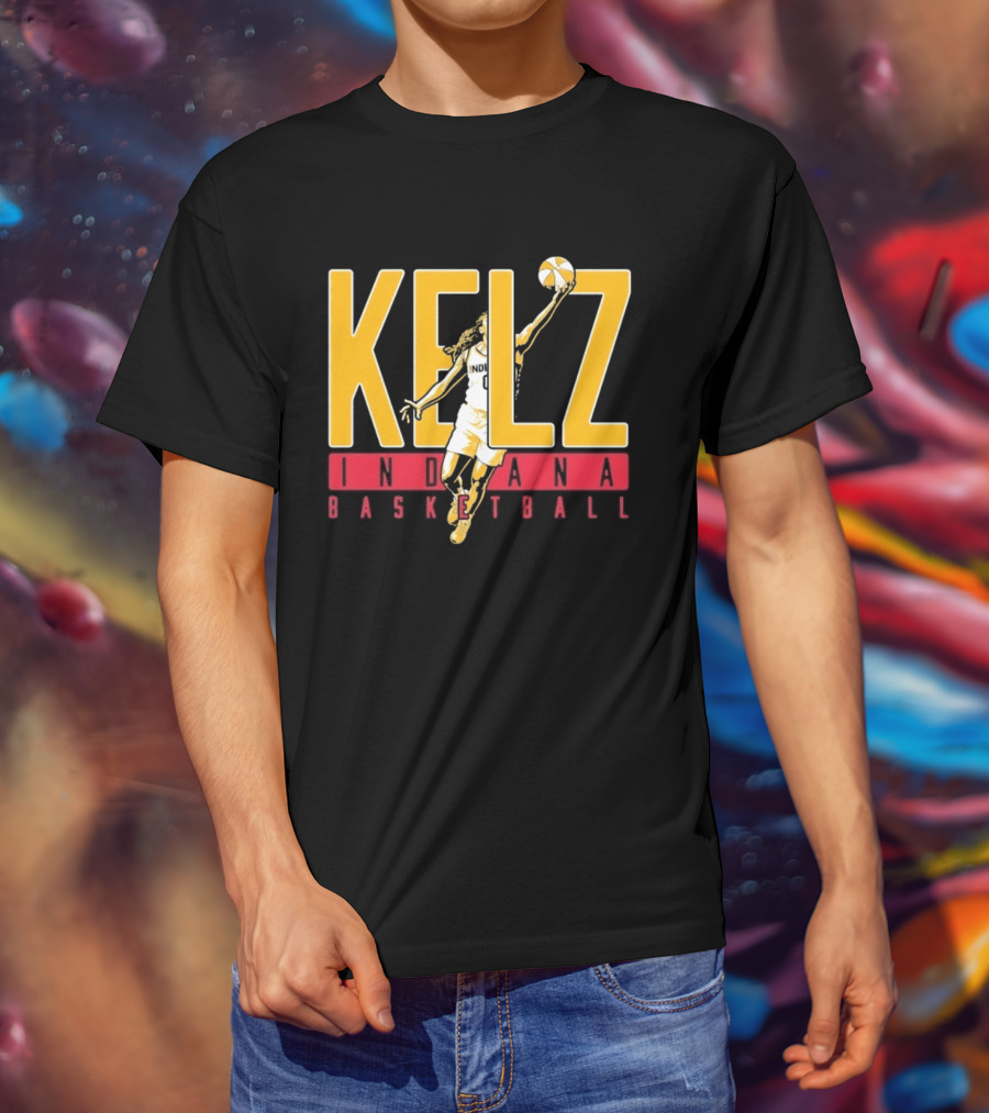 Kelz Indiana Basketball WNBA Player Dunking T-Shirt
