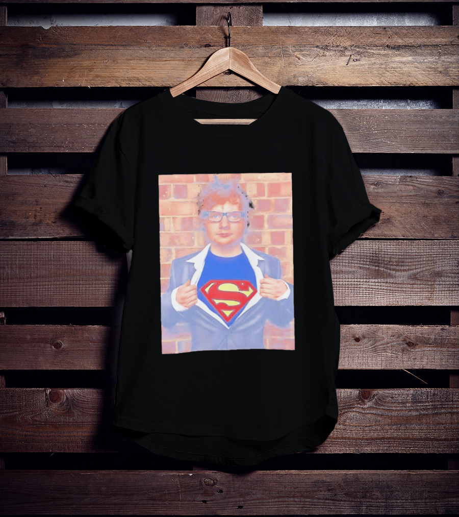 Ed Sheeran Superman Style Hero Look Iconic Rare Find T-Shirt