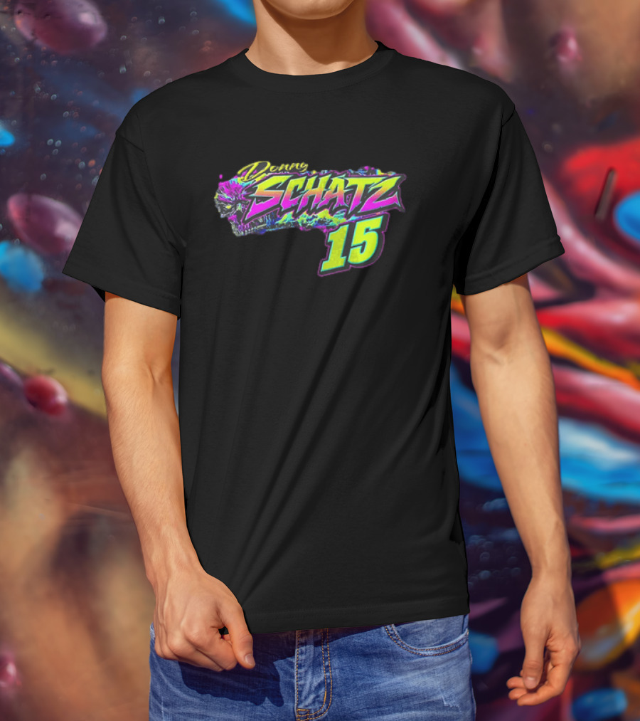 Donny Schatz 15 Vibrant Racing Skull World Of Outlaws Sprint Cars T-Shirt