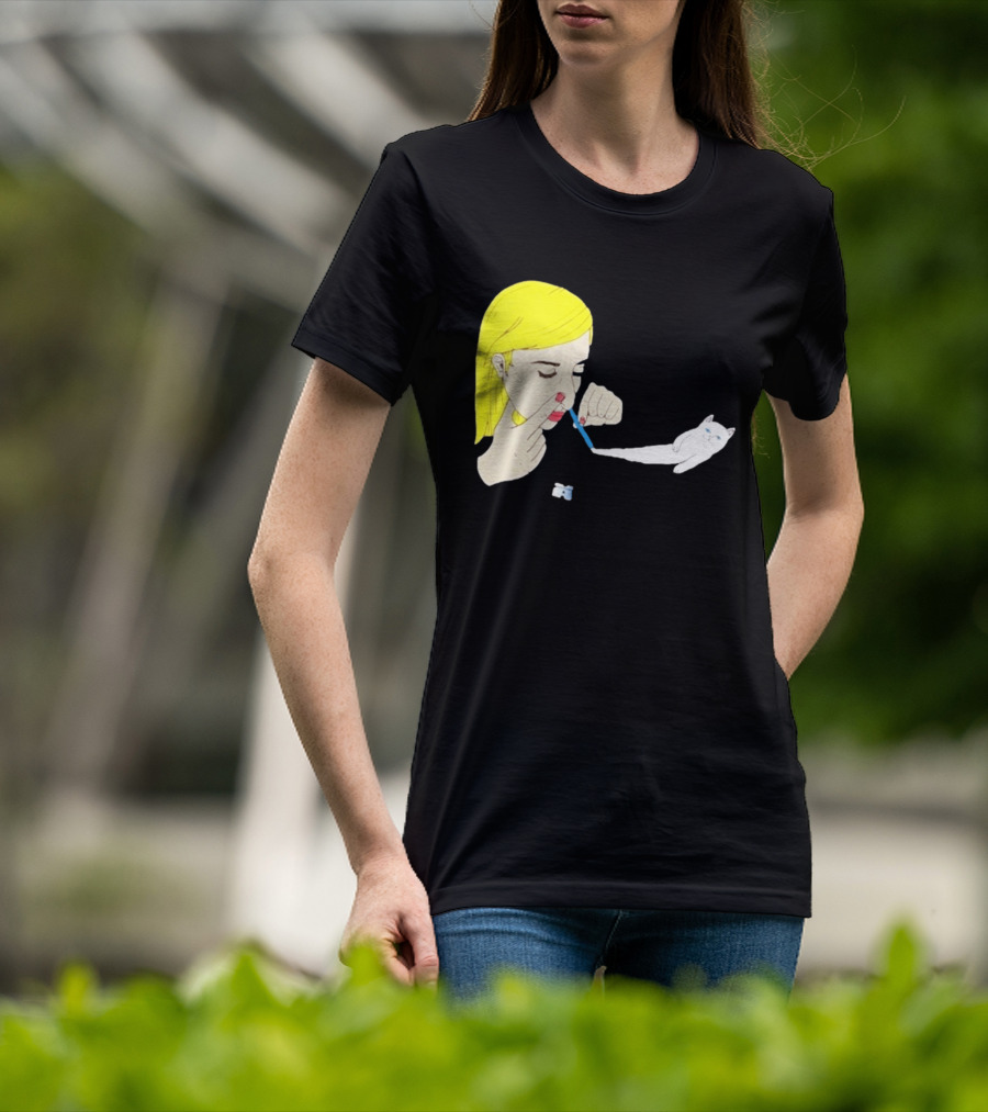 Ripndip Nermal Snorting Cat Blonde Girl Streetwear T-Shirt
