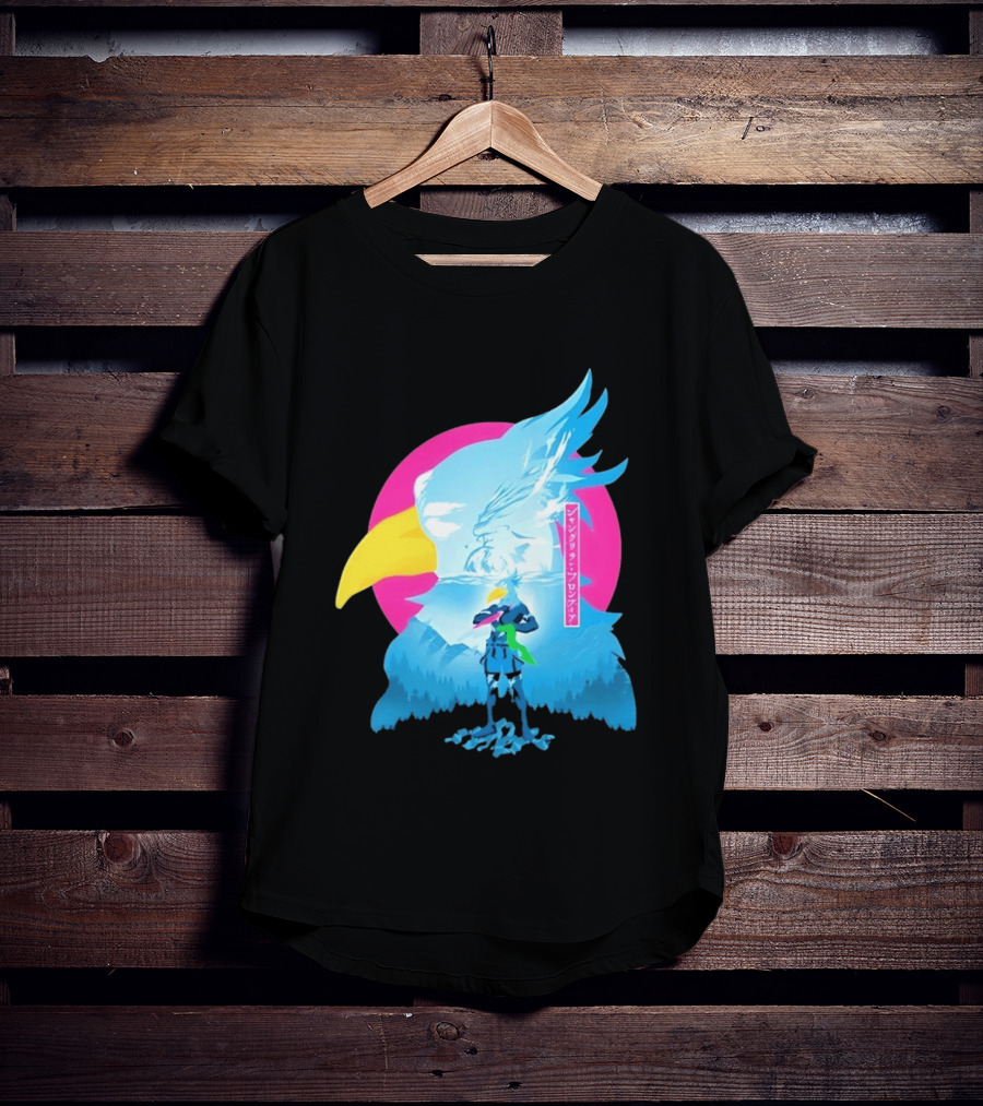 Shangri La Frontier Sunraku Eagle Art Gaming Manga Fantasy T-Shirt