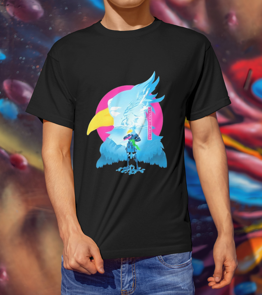 Shangri La Frontier Sunraku Eagle Art Gaming Manga Fantasy T-Shirt