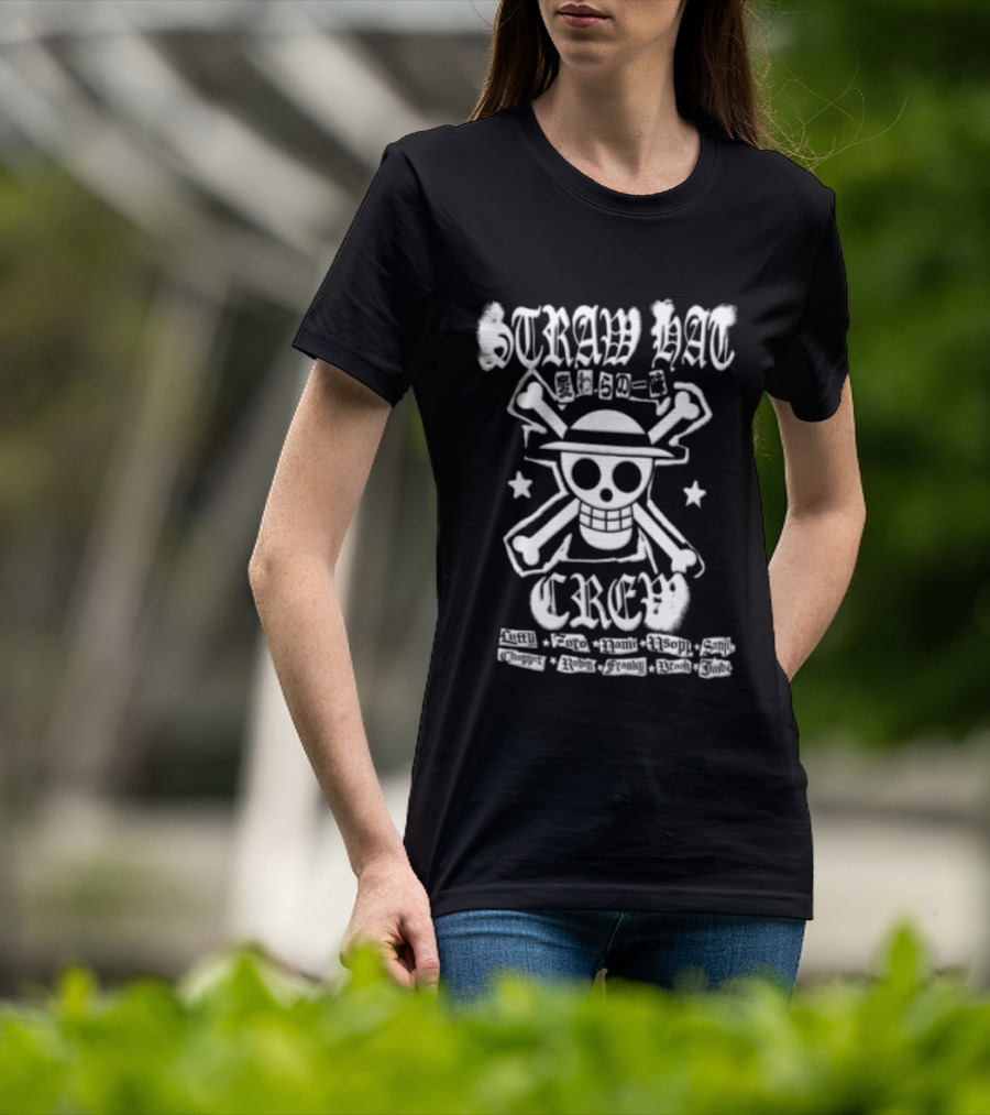 Straw Hat Crew Monkey D Luffy Roronoa Zoro Nami Usopp Sanji Chopper Robin Enocka Franky Ethan Brook Jinbe T-Shirt