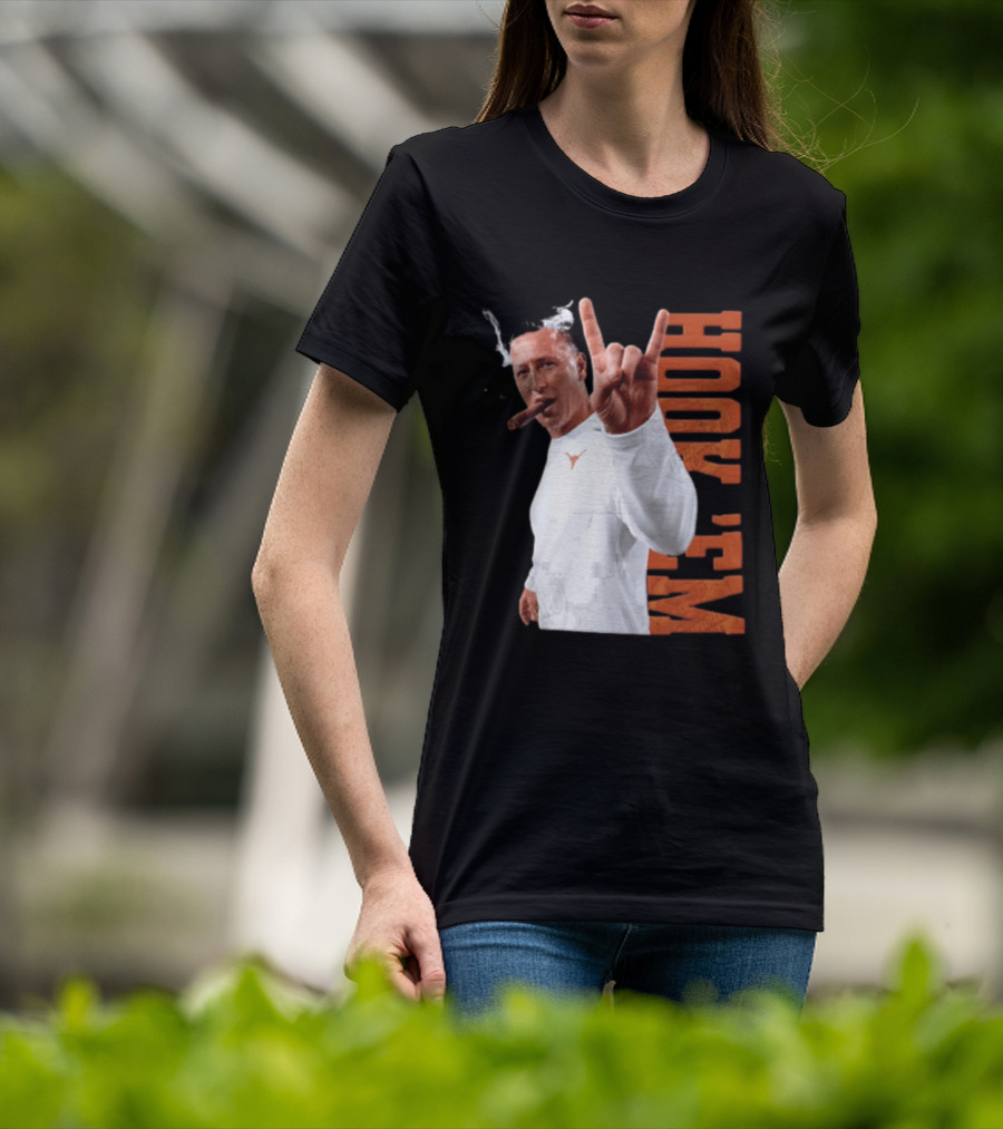 Steve Sarkisian Texas Longhorns NCAA Hook Em Smoking Cigar T-Shirt