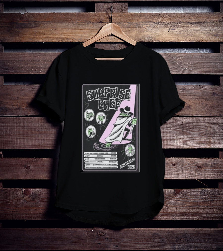 Surprise Chef Australia Tour 2026 The Brightside Brisbane Oct 15 Show T-Shirt