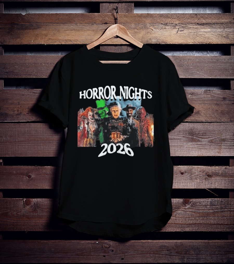 Horror Nights 2026 Haunted House Halloween Clowns Monsters Detective T-Shirt