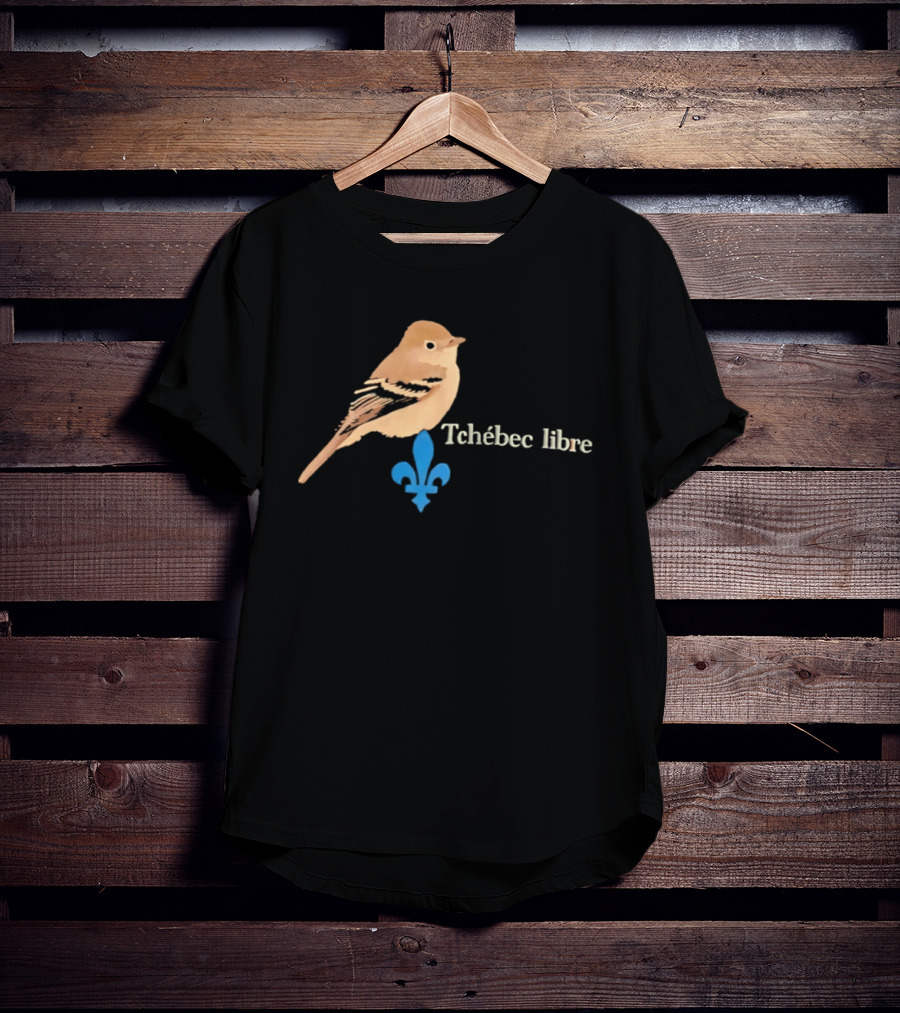 Tchébec Libre Fleur De Lis Quebec Bird T-Shirt