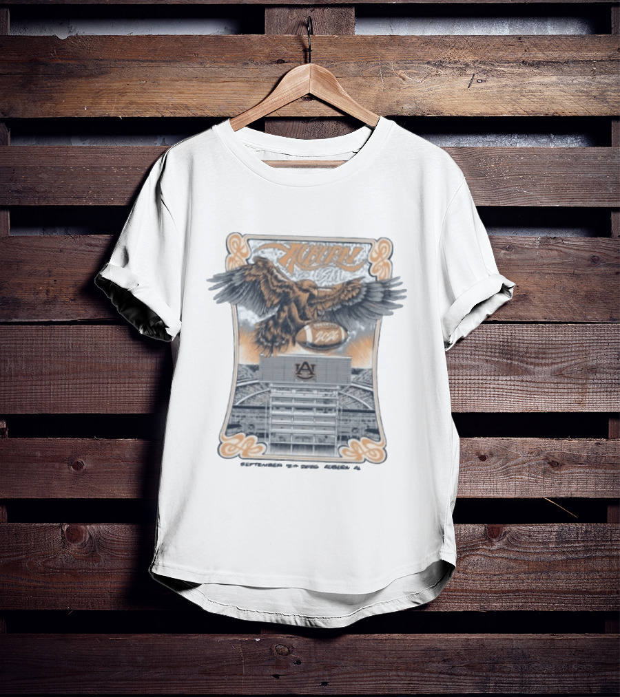 Auburn Tigers Vs USM Golden Eagles 2026 Jordan Hare Stadium Eagle Football T-Shirt