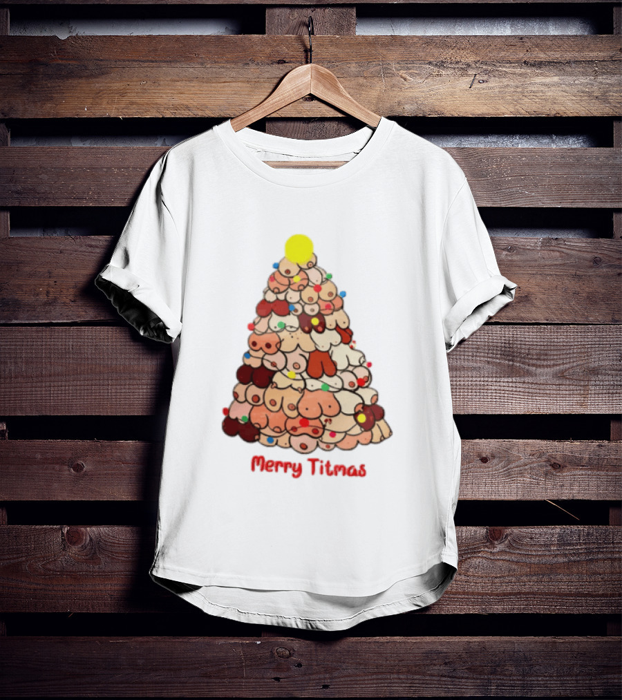 Merry Titmas Christmas Tree Fun Festive T-Shirt