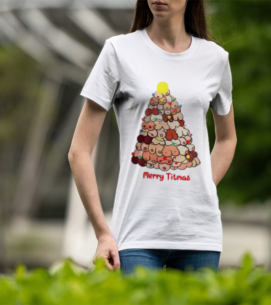 Merry Titmas Christmas Tree Fun Festive T-Shirt
