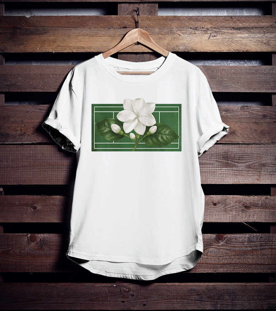 Colors Alex Eala Sampaguita Bloom Tennis 2026 White Flower Green Court T-Shirt
