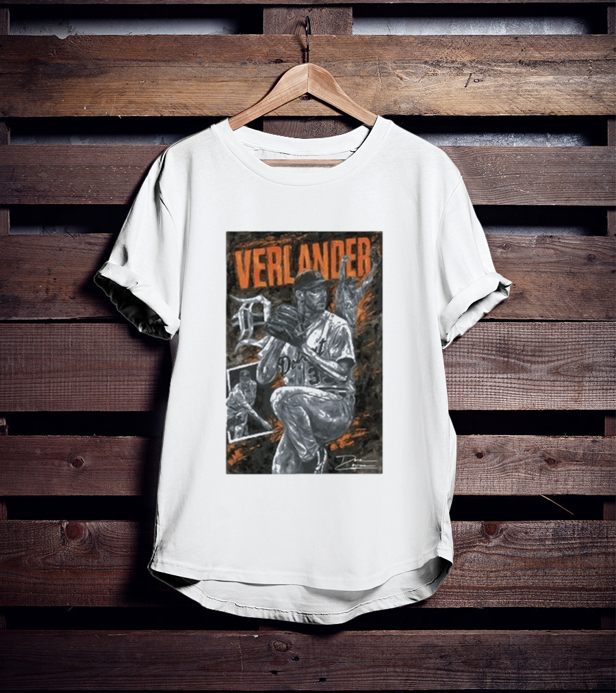 Detroit Tigers Verlander Baseball Legend 35 Pitcher T-Shirt