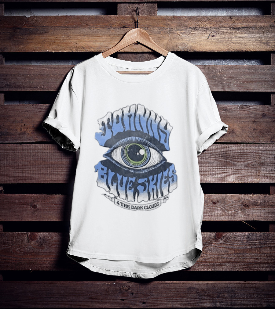 Johnny Blue Skies The Dark Clouds Large Human Eye Iris T-Shirt