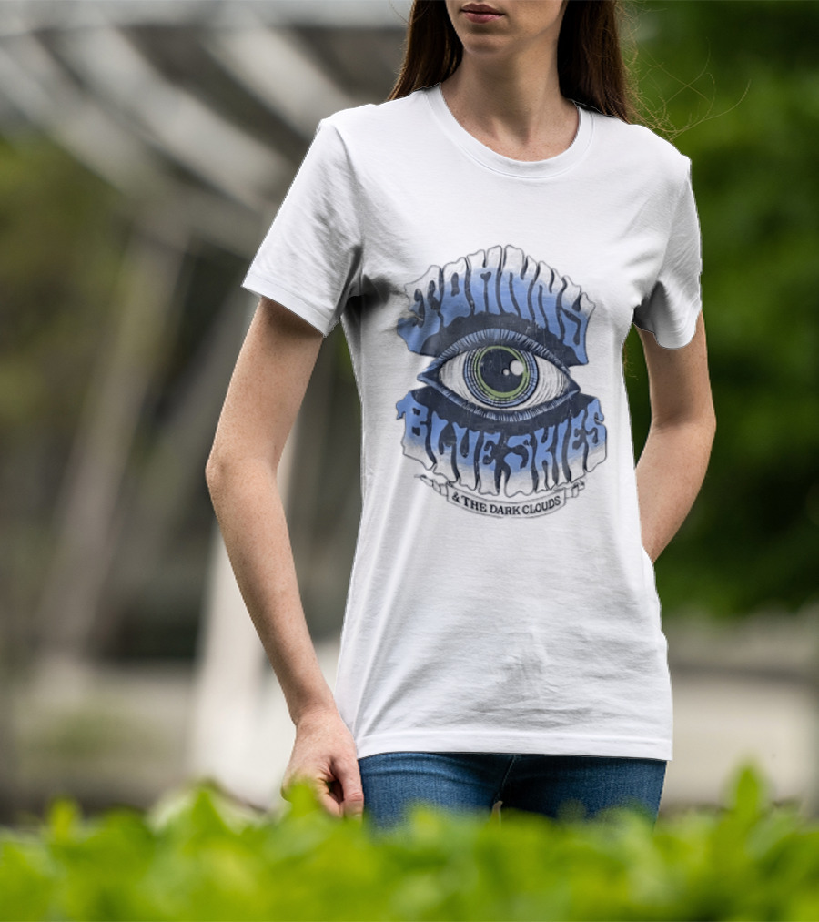 Johnny Blue Skies The Dark Clouds Large Human Eye Iris T-Shirt