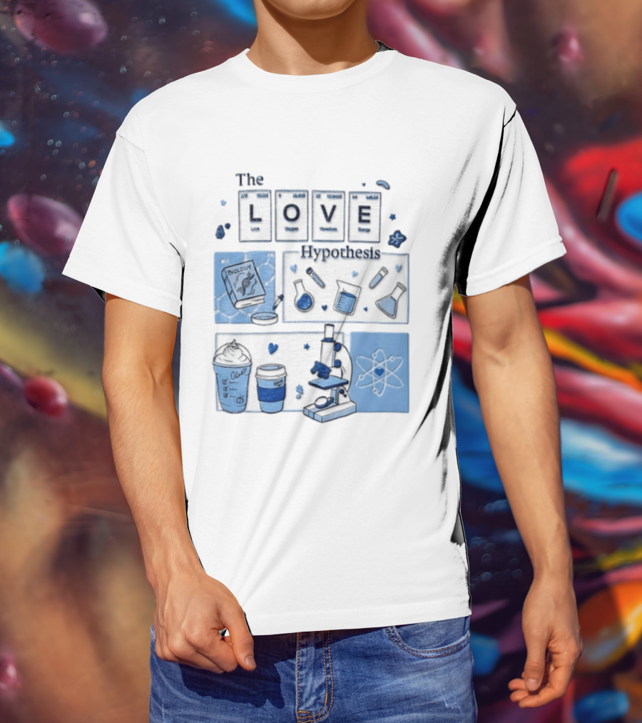 The Love Hypothesis Periodic Table Science Equipment Microscope Biology Book Chemistry T-Shirt