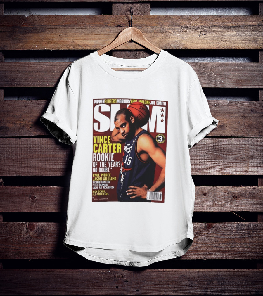 Vince Carter Slam Magazine Rookie Of The Year No Doubt Basketball Paul Pierce Jason Williams T-Shirt