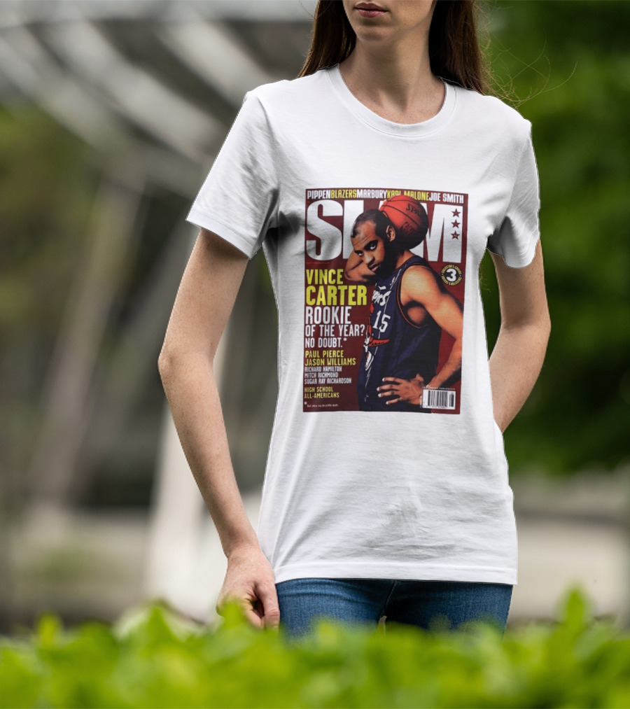 Vince Carter Slam Magazine Rookie Of The Year No Doubt Basketball Paul Pierce Jason Williams T-Shirt