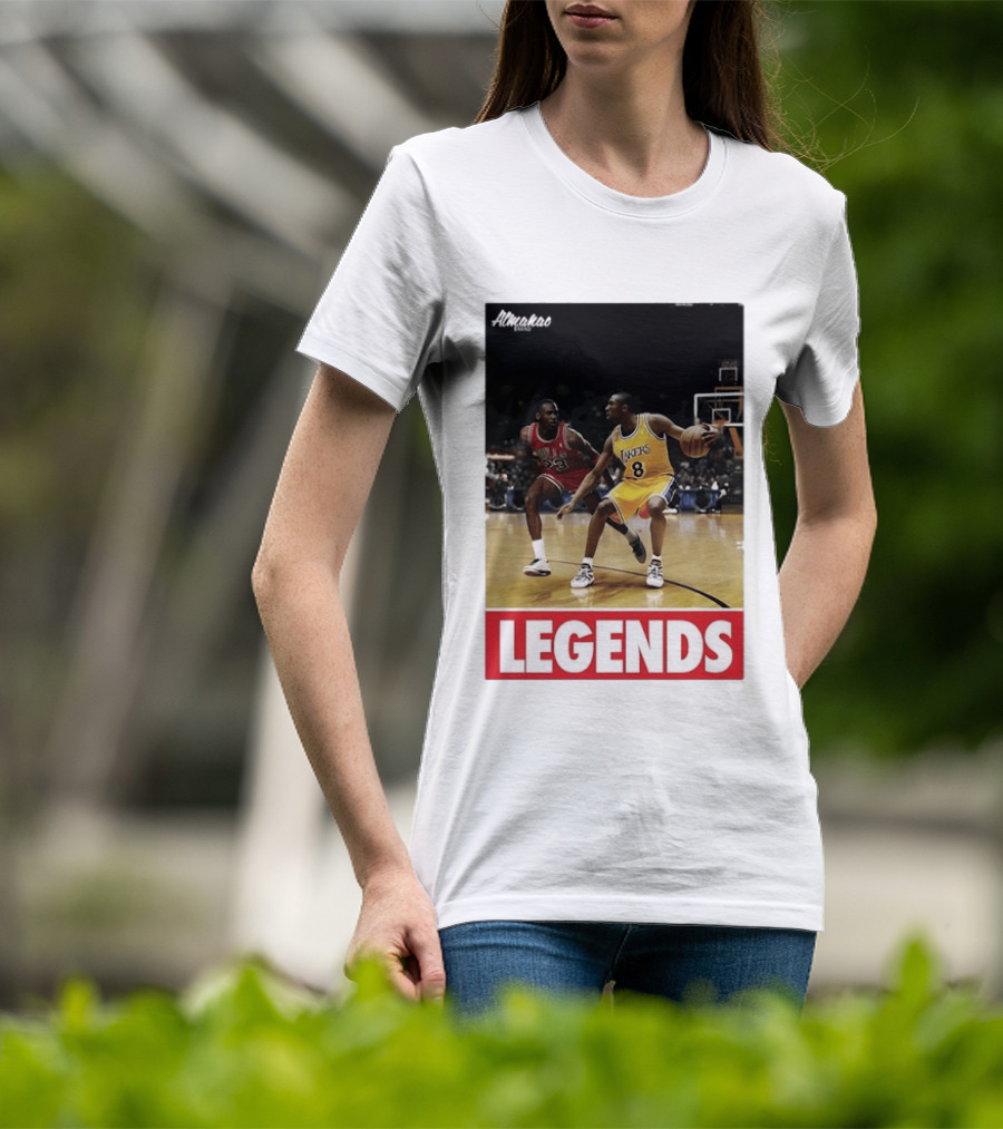Michael Jordan Vs Kobe Bryant Legends Chicago Bulls Lakers T-Shirt
