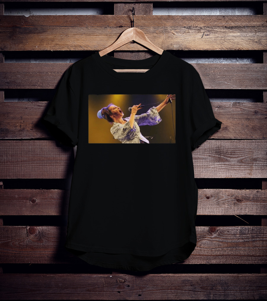Catherine Ringer Iconic French Pop Performance Dynamic Stage Presence T-Shirt