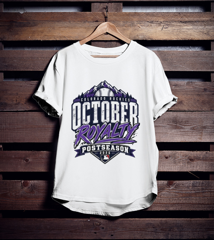 Colorado Rockies October Royalty Postseason Baseball 2026 T-Shirt