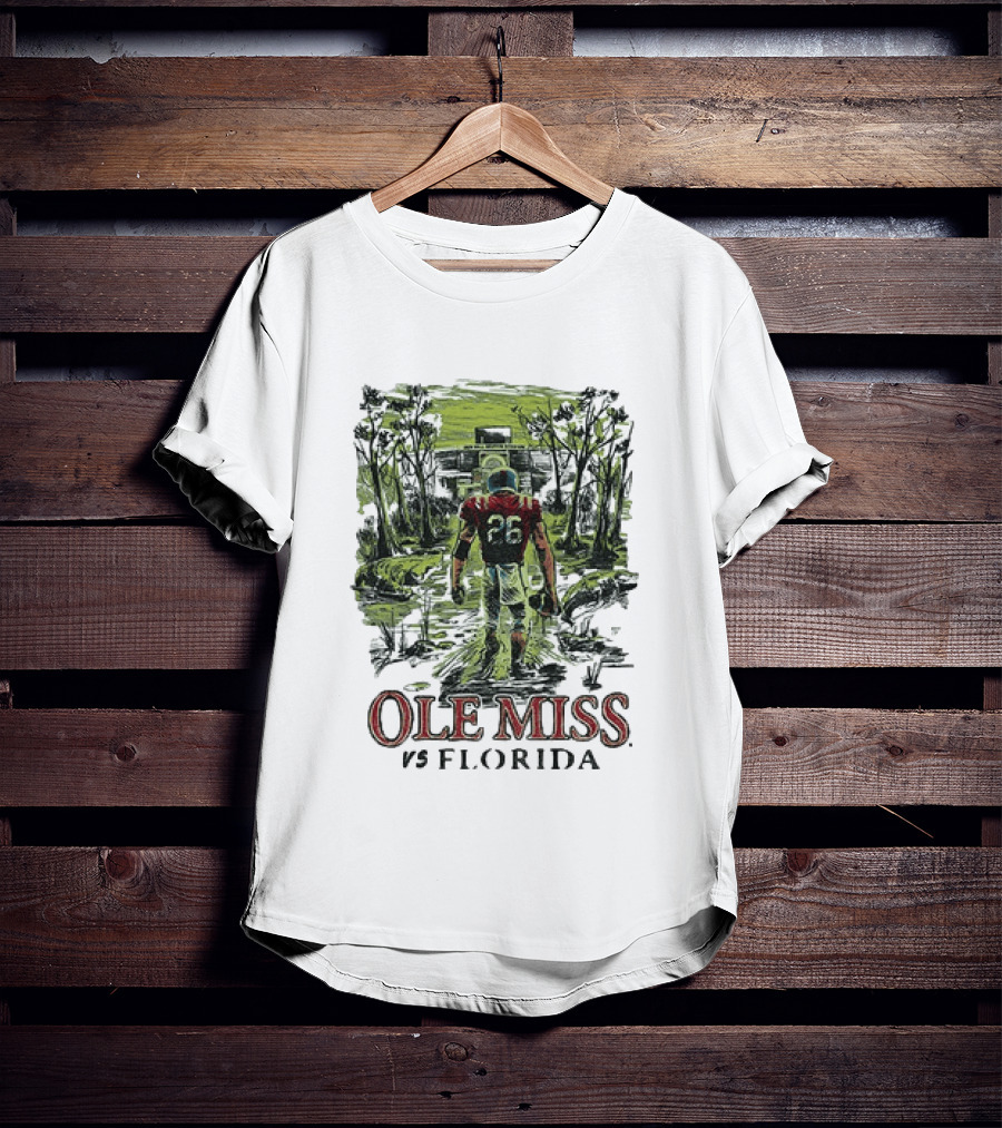 Ole Miss Vs Florida 2026 Game Day Football Player T-Shirt