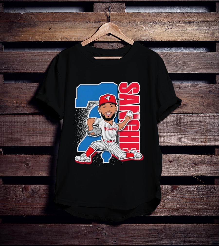 Sixto Sanchez 21 History Philadelphia Phillies Pitcher T-Shirt