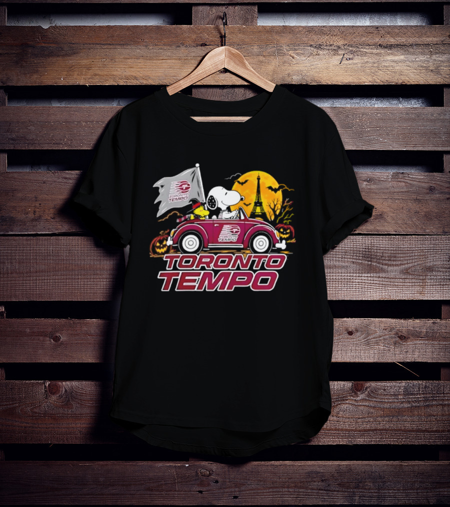 Toronto Tempo Snoopy Woodstock Halloween Car Adventure T-Shirt