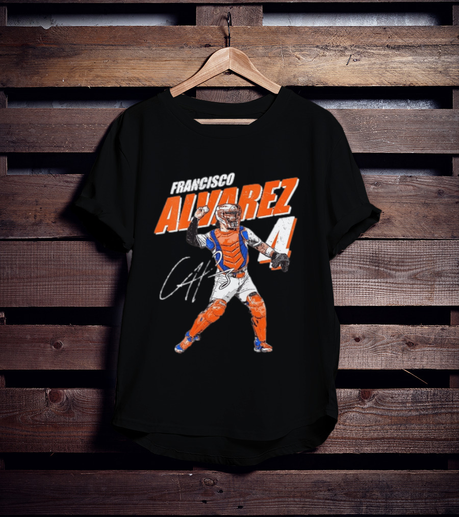 Francisco Alvarez New York Mets Number 4 Catcher T-Shirt